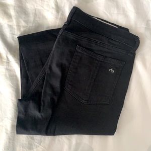 Black rag & bone fringe ankle length skinny jeans